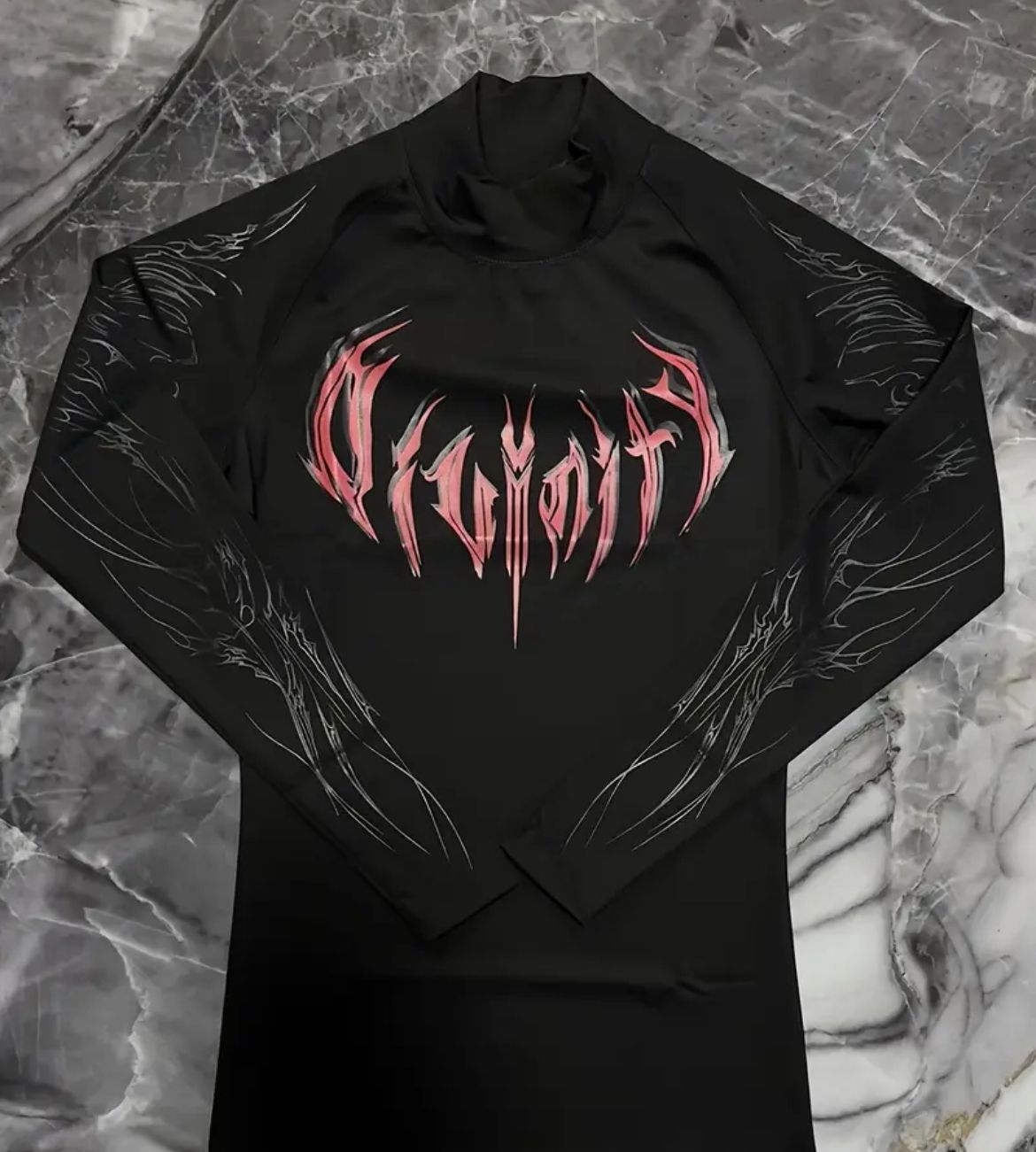 Dark Cathedral ™ Voidborn Long sleeve Compression [Crimson Ash]