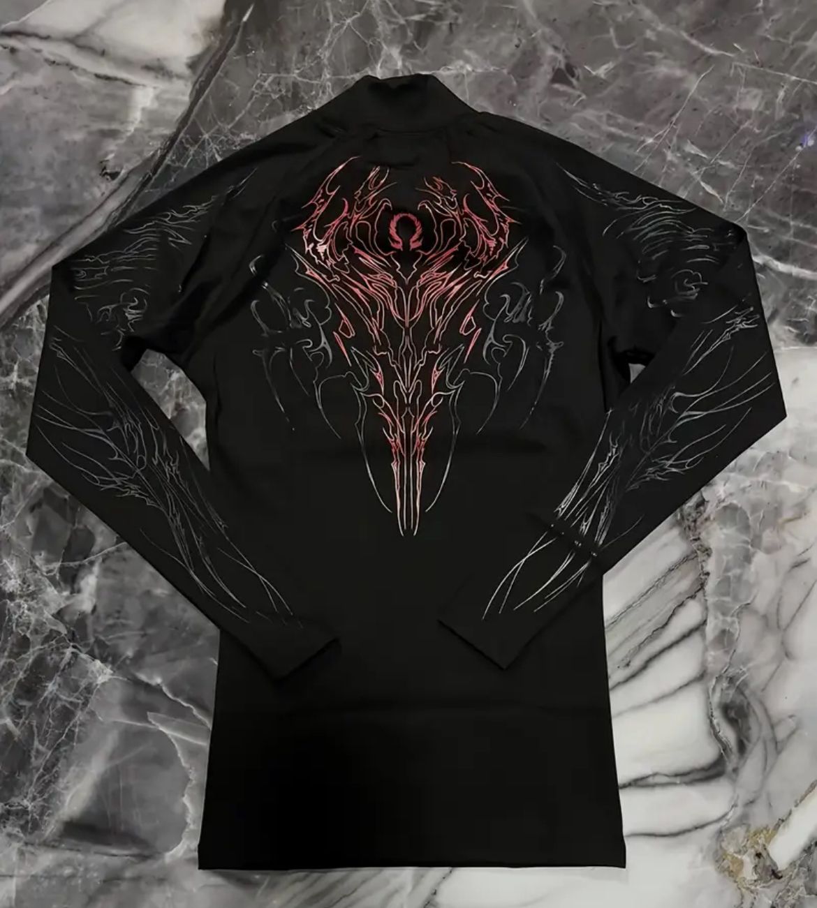 Dark Cathedral ™ Voidborn Long sleeve Compression [Crimson Ash]